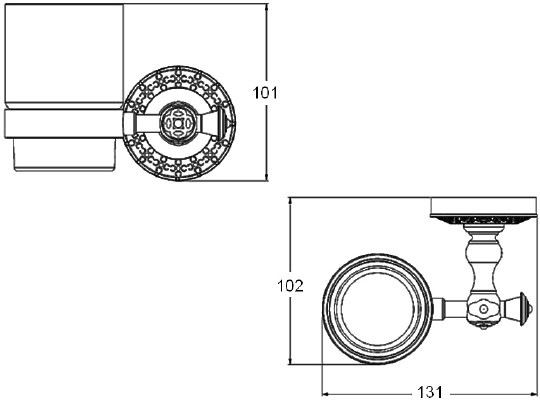 Держатель для стакана ZorG BR AZR 03 BR цвет бронза