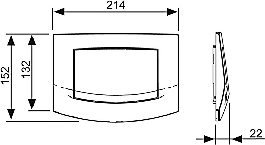 кнопка для инсталяции tece teceambia 9240100 для унитаза, одинарная, белый