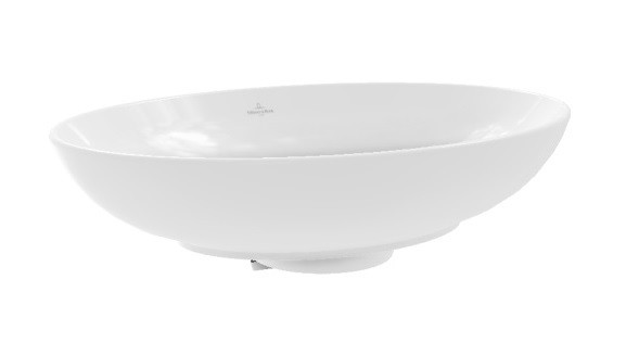 раковина villeroy & boch loop & friends 4a4700r1 накладная, 56x38 см, альпийский белый с покрытием ceramicplus