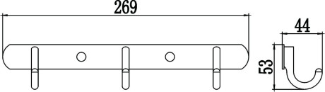 Планка с крючками Savol S-001253