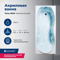 Акриловая ванна Aquanet Tessa 170x70 00242925 с каркасом, цвет Белый.