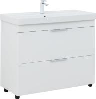 Тумба под раковину Aquanet Ирис new 00339257 напольная, 98.5x45.2 см, белый глянец