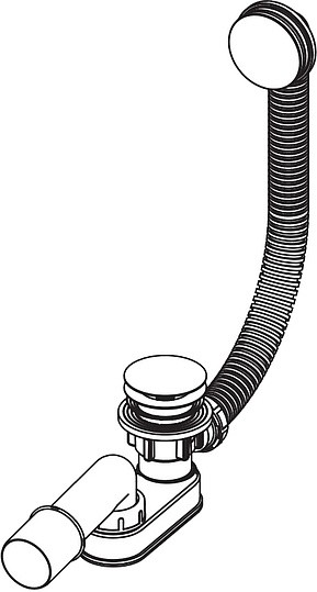 слив-перелив для ванны alcaplast a507km click-clak металл, длина 57 см