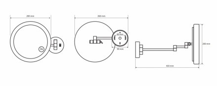 Косметическое зеркало Bemeta хром 112102682 LED холодный свет