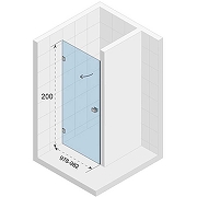 душевая дверь riho sz scandic nxt x101 98 l g001007120 (gx00032c1) профиль хром стекло прозрачное