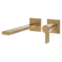 Смеситель Gessi Inverso Diamantato 73688#726 для раковины, настенный, цвет Warm Bronze Br PVD
