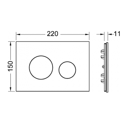 лицевая панель tece teceloop modular 9240678 стекло, кофейная