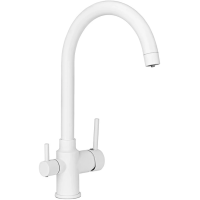 Смеситель для кухни Славен Город Серия-Д СЛ-ОД-Д74 с подключением к фильтру, белый