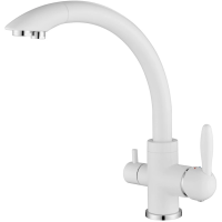 Смеситель для кухни Paulmark Essen Es213001-431, белый матовый