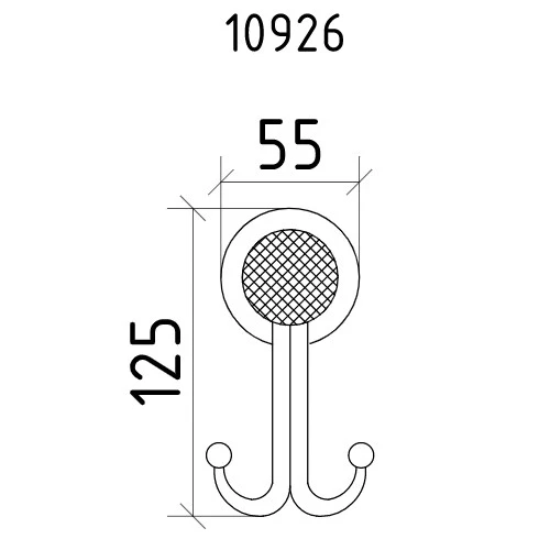 Двойной крючок Boheme Royal Cristal 10926-BR-B Бронза