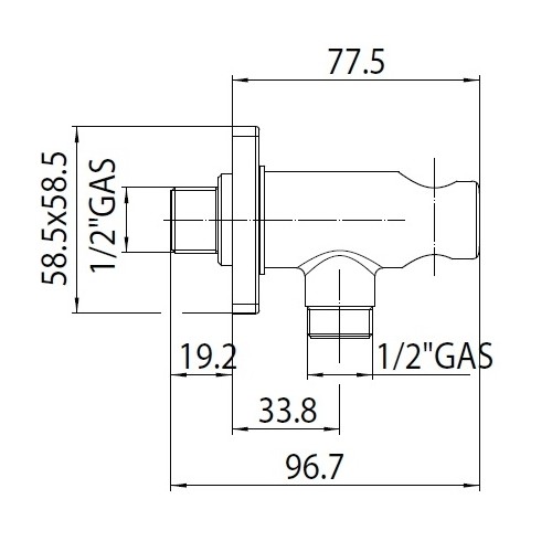 шланговое подключение bossini cb3000.030 хром