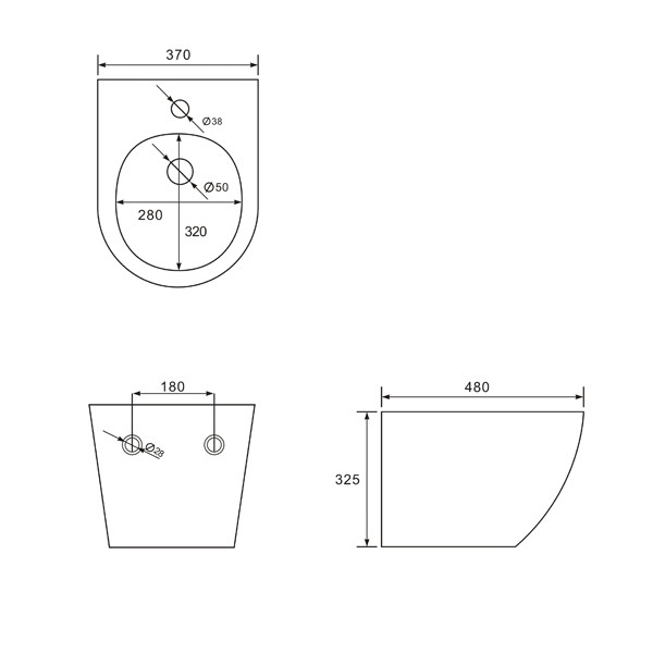 биде подвесное comforty 103-1b белое