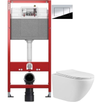 Комплект подвесной унитаз Abber Bequem AC1100 + система инсталляции Tece 9400412