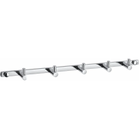 Планка с крючками Wonzon & Woghand WW-9380-5 для ванны, хром