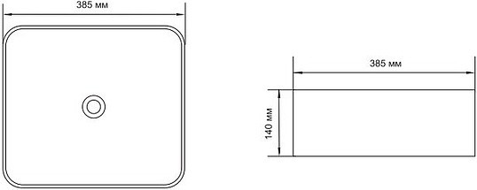 раковина aquanet city-1 00211280 38.5x38.5 см, накладная, цвет белый