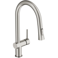 Смеситель для кухни Cersanit Melar A68229 с выдвижным изливом, сатин