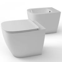 Унитаз Globo Genesis GN001BI приставной, безободковый, 36x55 см, без сидения, белый