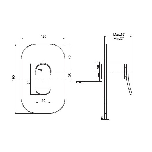 смеситель для душа fima carlo frattini flo' f3809x1cr