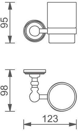 Стакан Aquanet 4684, золото