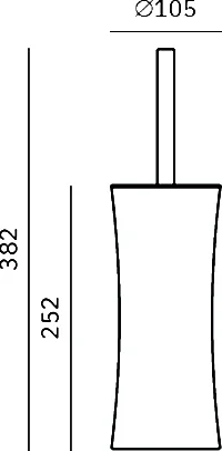 Ёршик для унитаза Nofer Verona 09078.S матовый сатин