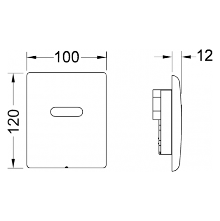 кнопка для инсталляции tece planus urinal 230/12в 9242355 для писсуара цвет белый матовая