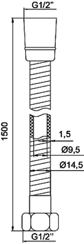 шланг для душа iddis a50611 1.5 150 см