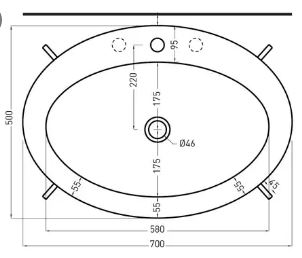 раковина cielo catino 
 calaof.tl talco
