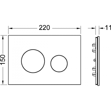 лицевая панель tece teceloop modular 9240679 стекло рубиновый alape