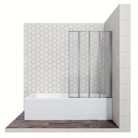 Шторка на ванну Ambassador Bath Screens 100х140 16041111R профиль Хром стекло CrystalPure