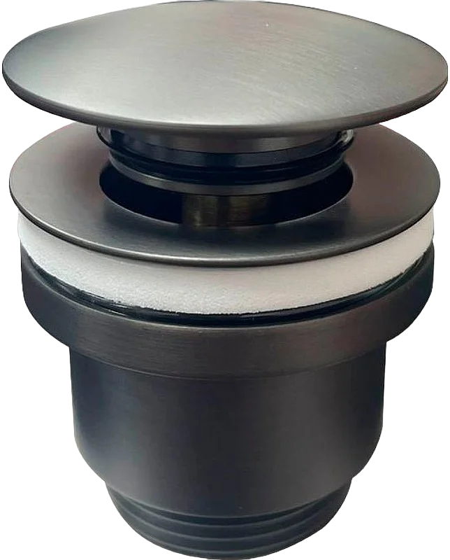 Донный клапан Haiba HB64-3 для раковины, без перелива, оружейная сталь