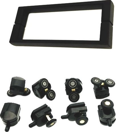 душевой уголок rgw classic cl-48b 100x70 профиль черный