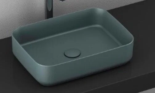 раковина 50x36 см isvea infinity 10nf65050sv-2p, цвет изумрудный матовый