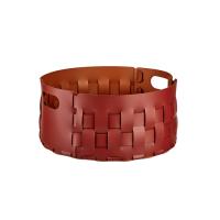 Корзина ADJ Bottega 1020.30/09 для белья, круглая, Ø40xH20 см, бордо/коньяк