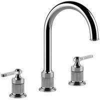 Смеситель Gessi Venti20 65015#031 для раковины, на 3 отверстия,, высота излива 16.8 см, в комплекте с донным клапаном, цвет хром