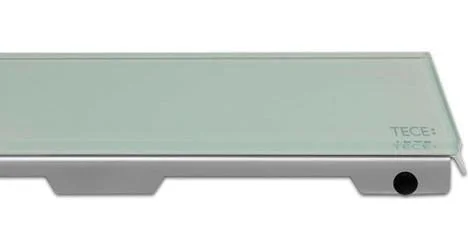 решетка tece tecedrainline 601590: прямая, стекло, 150 см, зеленая