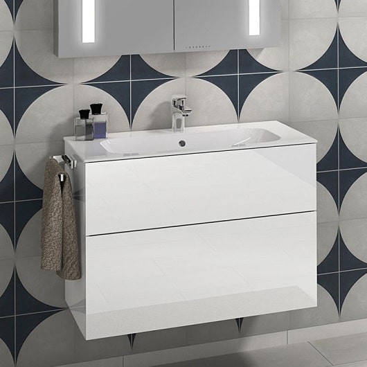 раковина villeroy & boch finion 416480r1 накладная, 80x50 см, альпийский белый с покрытием ceramicplus