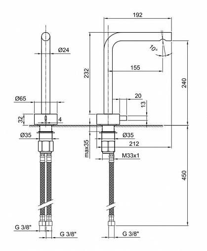 смеситель для раковины fantini af/21 27 93 a006wf матовая сталь