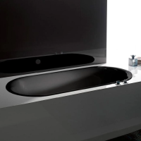 Ванна стальная Bette Lux Oval 3467-035 PLUS AR 190x90 см, с антискользящим и водоотталкивающим покрытием, черный матовый
