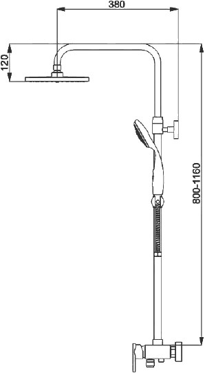 душевая стойка raiber r0806