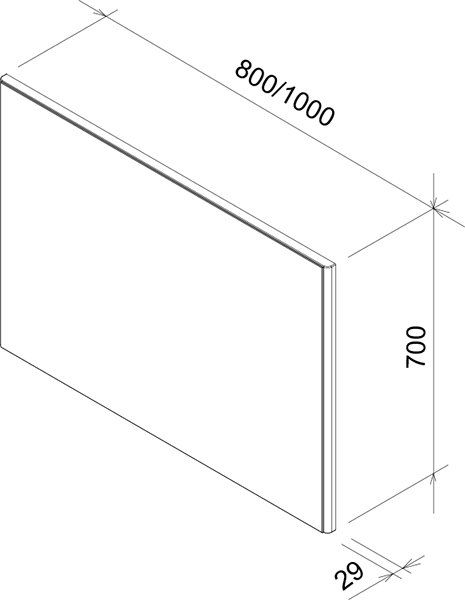 зеркало ravak ring 80 x000000775 белое