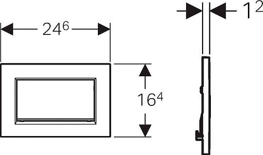 кнопка для инсталяции geberit sigma 30 115.893.ky.1 цвет хром