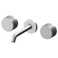 Смеситель для раковины Gattoni MD MD160/22C0 на 3 отверстия, настенный монтаж, ручки RONCO, в комплекте со скрытой частью, цвет: хром