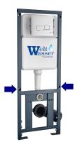 Инсталляция для унитазов WeltWasser WW INS MARBERG 410 SE WT с квадратной кнопкой белая