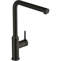 Смеситель для кухни Cersanit Flavis A68247 с выдвижным изливом, черный матовый