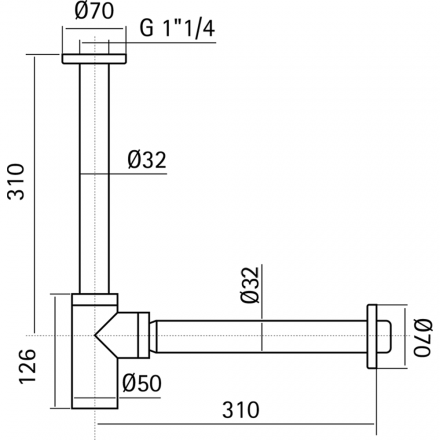 сифон для раковины huber lynox zb004130d1