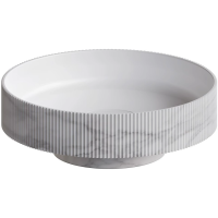Раковина-чаша Boheme Sole Corian Calacatta 801-R-CLCT 40x40 см, накладная, белый мрамор