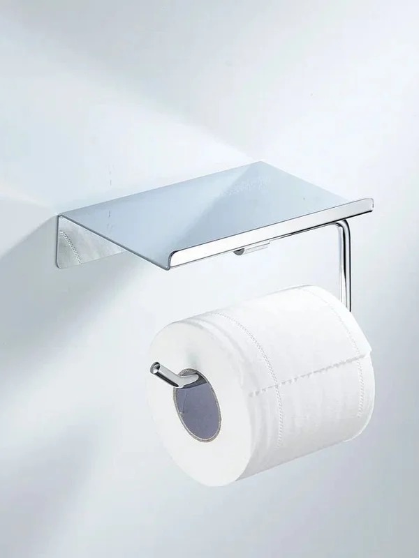 Держатель для туалетной бумаги с полочкой Shevanik SG5705-1, хром
