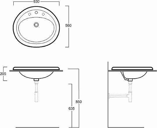 раковина встраиваемая simas monia s 51 1 hole