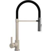 Смеситель для кухни Ulgran U-024-328 с гибким изливом, бежевый