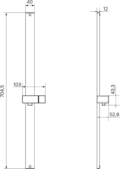 душевая штанга iddis optima home oph70b0i17 черная матовая